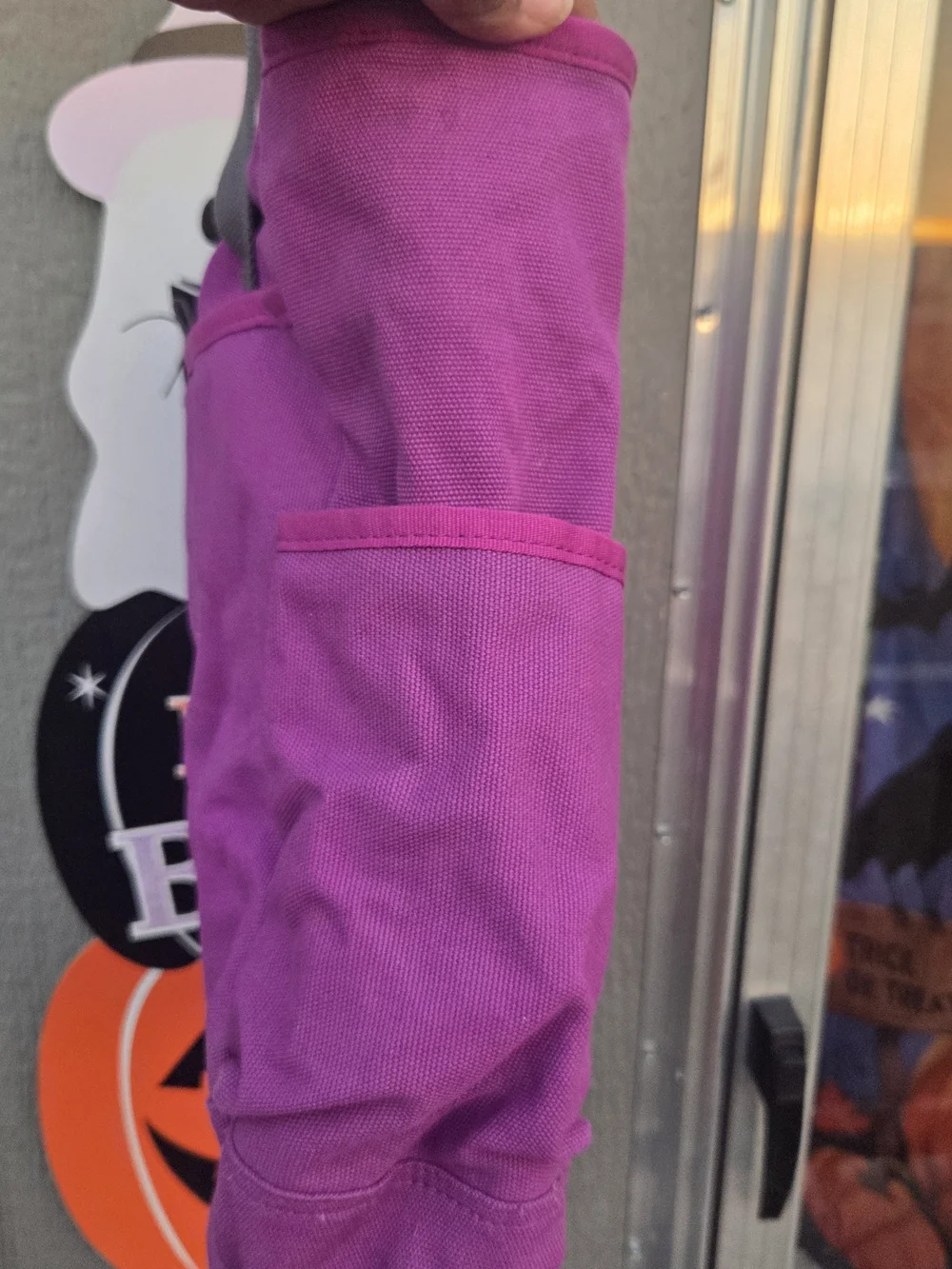 Duluth Trading Co Purple Canvas Tote with Front Zip Pocket